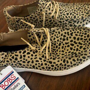 BOBS leopard print slip-on shoes